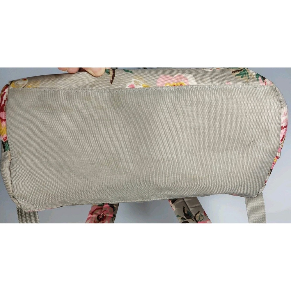 Baby Essentials Floral Backpack Diaper Bag Gray Pink Pockets Straps Changing Pad - Picture 9 of 9
